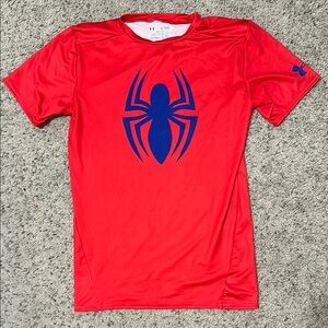 Under Armour Red Spiderman Tee